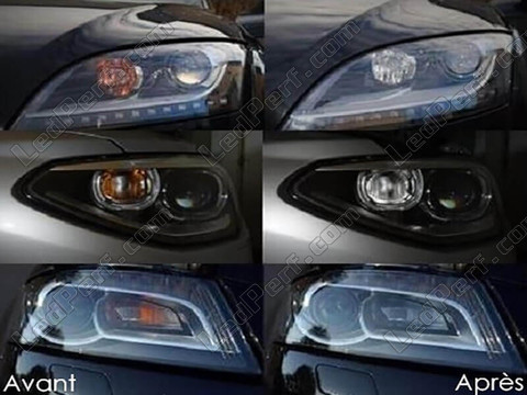 Front indicators LED for Audi TT 8S before and after