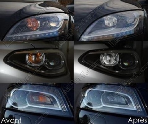 Front indicators LED for BMW Serie 2 (F22) before and after