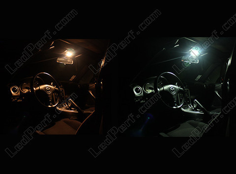 Ceiling Light LED for Mazda MX 5 Phase 2 before and after