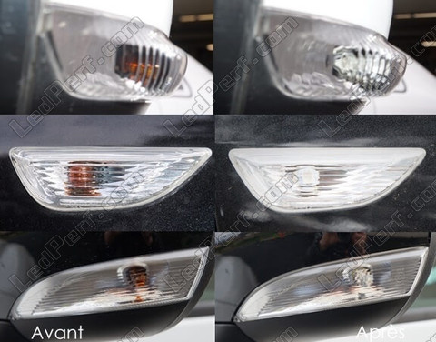 Side-mounted indicators LED for Opel Crossland X before and after