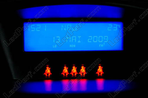 Central Display unit (OBC) blue LED for Peugeot 207