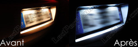 licence plate LED for Renault Kadjar before and after