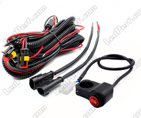 Complete electrical harness with waterproof connectors, 15A fuse, relay and handlebar switch for a plug and play installation on Kawasaki Ninja ZX-10R (2016 - 2020)<br />