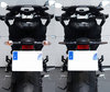 Before and after comparison following a switch to Sequential LED Indicators for Aprilia Caponord 1000 ETV