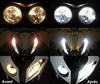 xenon white sidelight bulbs LED for Aprilia Leonardo 250 before and after