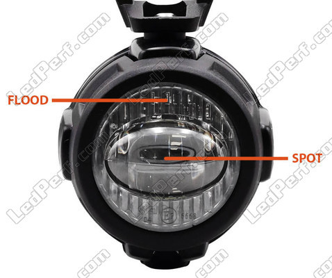 LED headlight for BMW Motorrad R 1200 C - Round motorcycle optics approved