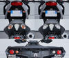 Rear indicators LED for Buell XB 9 S Lightning before and after