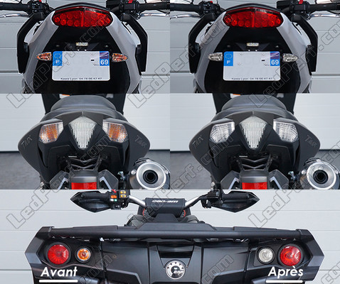 Rear indicators LED for Derbi Senda 125 before and after
