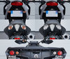 Rear indicators LED for Harley-Davidson Super Glide Custom 1584 before and after