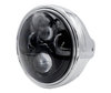 Example of round chrome headlight with black LED optic for Moto-Guzzi Breva 750