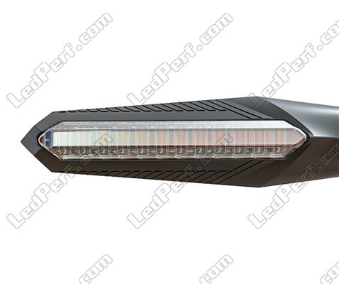 Sequential LED Indicator for MV-Agusta Brutale 675, front view.
