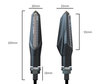 All Dimensions of Sequential LED indicators for Triumph Rocket III 2300