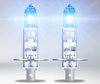 White light of H1 Osram Cool Blue Boost 5000K Xenon effect bulbs - 62150CBB-HCB