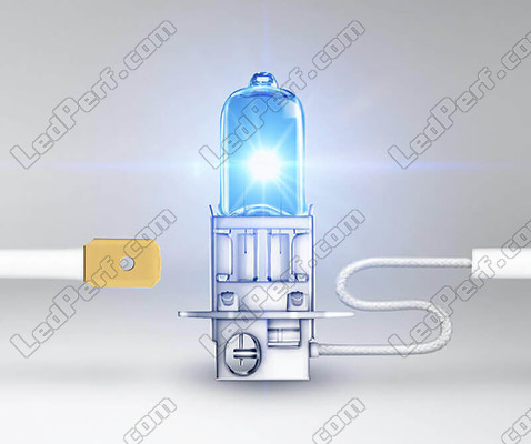 H3 Osram Cool Blue Intense halogen bulbs producing Xenon effect lighting