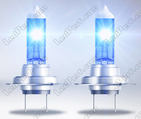 White light of H7 Osram Cool Blue Boost 5000K Xenon effect bulbs - 62210CBB-HCB