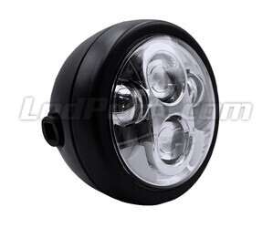 Satin black motorcycle round bucket headlight for 5.75 inch full LED optics