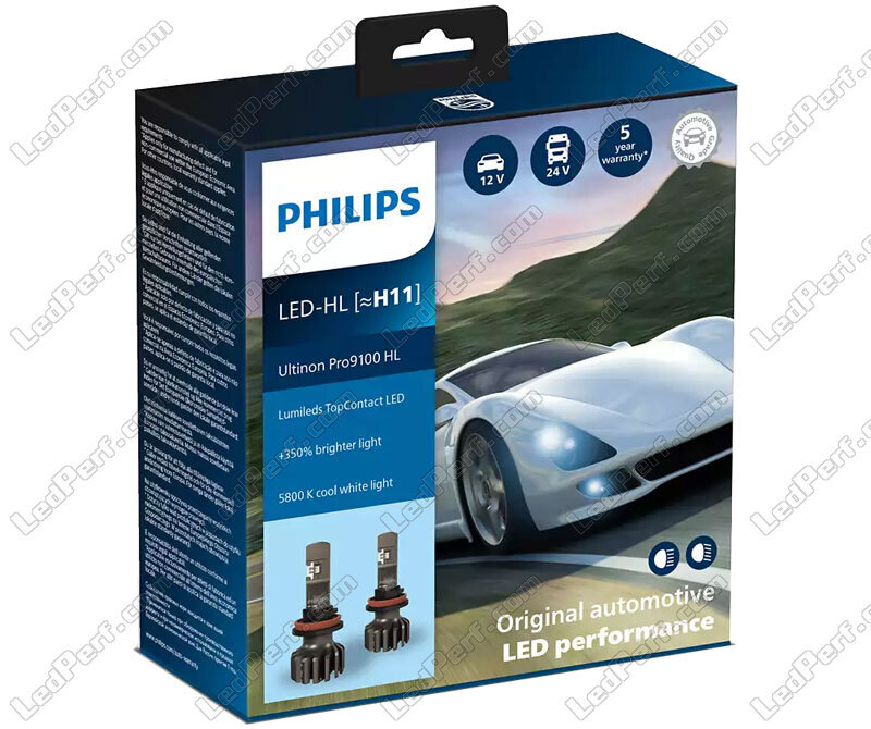LED Bulb kit - H11 - PHILIPS Ultinon Pro9100 5800K +350%