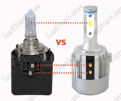 H7 LED Bulb VS Original Halogen Bulb + Holder Ref: 5K0941109 C