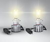 Warm white 2700K lighting of the H7 Osram LEDriving® HL Vintage LED Bulbs - 64210DWVNT-2MB