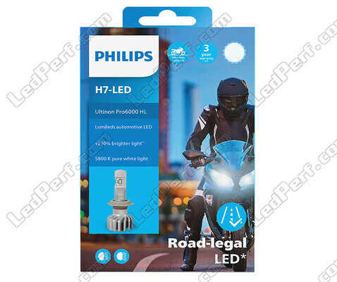 Packaging Philips ULTINON Pro6000 H7 LED Motorcycle Bulb - Approved - 11972U6000X1