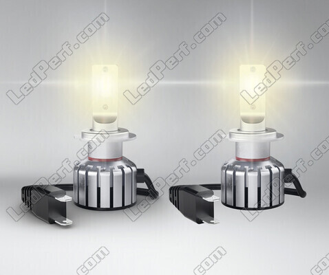 Warm white 2700K lighting of the H7 Osram LEDriving® HL Vintage LED Bulbs - 64210DWVNT-2MB