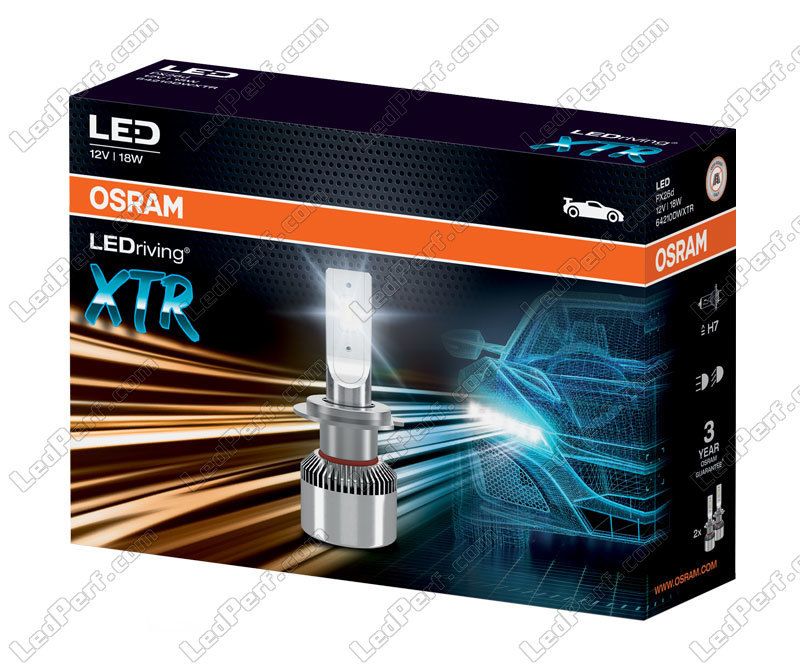 Pack of 2 H7 Osram LEDriving® XTR 6000K LED bulbs