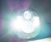 Chrome Full LED Motorcycle Optics for Round Headlight 7 Inch - Type 3 Pure White lighting