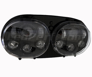 Full LED Optics for Harley Davidson Road Glide Motorcycle (1998-2014) - Black finish Double Optics