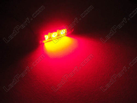 red Ceiling Light festoon LED, Trunk, glove box, licence plate - C5W