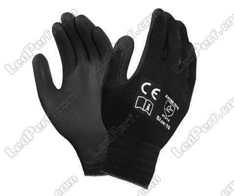 Pair of gloves to wear for safety when fitting Xenon and halogen LED bulbs