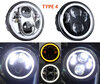 Type 4 LED headlight for Harley-Davidson Street Rod 750 - Round motorcycle optics approved