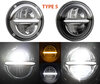 Type 5 LED headlight for Harley-Davidson Street Rod 750 - Round motorcycle optics approved
