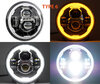 Type 6 LED headlight for Kawasaki W650 - Round motorcycle optics approved