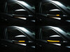 Different stages of the scrolling light of Osram LEDriving® dynamic turn signals for BMW 4 Series (F32) side mirrors