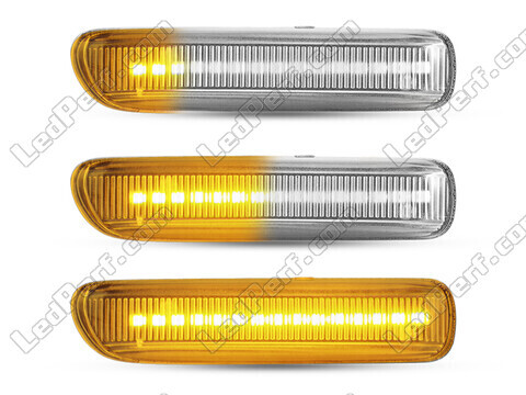 Lighting of the transparent sequential LED turn signals for BMW Serie 3 (E46) 1998 - 2001