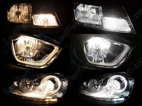 Comparison of low beam Xenon Effect of BMW Serie 5 (E39) before and after modification