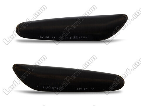 Front view of the dynamic LED side indicators for BMW Serie 5 (E60 61) - Smoked Black Color