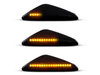Lighting of the black dynamic LED side indicators for BMW X3 (F25)