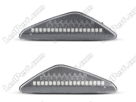 Front view of the sequential LED turn signals for BMW X3 (F25) - Transparent Color