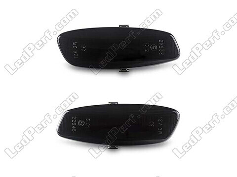 Front view of the dynamic LED side indicators for Citroen C4 Picasso - Smoked Black Color
