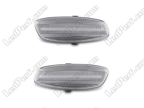 Front view of the sequential LED turn signals for Citroen C5 II - Transparent Color