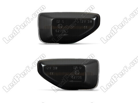 Front view of the dynamic LED side indicators for Dacia Duster 2 - Smoked Black Color