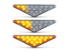 Lighting of the transparent sequential LED turn signals for Ford Focus MK1