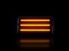 Maximum lighting of the dynamic LED side indicators for Jeep Wrangler II (TJ)