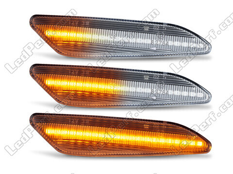 Lighting of the transparent sequential LED turn signals for Lancia Ypsilon
