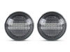 Front view of the sequential LED turn signals for Land Rover Range Rover - Transparent Color