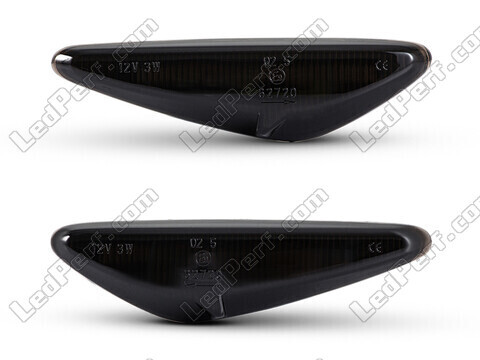 Front view of the dynamic LED side indicators for Mazda 5 phase 2 - Smoked Black Color