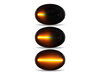 Lighting of the black dynamic LED side indicators for Mini Clubman (R55)