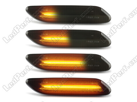 Lighting of the black dynamic LED side indicators for Mini Paceman (R61)