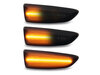 Lighting of the black dynamic LED side indicators for Opel Astra K